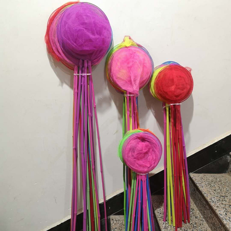 Children's Fisheries Network Outdoor Toys Stainless Steel Fish Net Butterfly Net Bamboo Fish Fish Fish Scale Bamboo Fish Scale