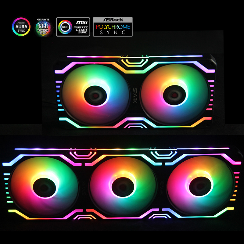 240Bay Symphony RGB Dual Fan 5V ARGB 360Bay Triple Fan Programmable Colorful Fan Frame