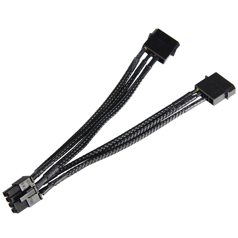 Dual 4PIN transfer graphics card power supply line Big 4P turn graphics card 6Pin power cord Dual D turn graphics card 8Pin switching line