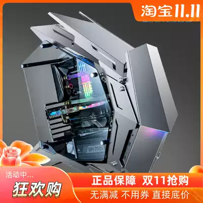 Qiao Sibo MOD-3 Mecha warrior e-sports Main case 5v ARGB double-sided glass 360 water-cooled gray Black
