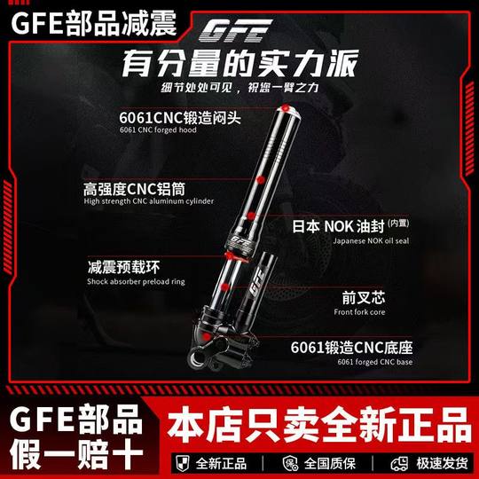 Genuine Gfe Inverted Front Shock Absorber Sniper 46-Core G352 No. 9/Mavericks 4Th Generation Modified Preload Adjustable Model