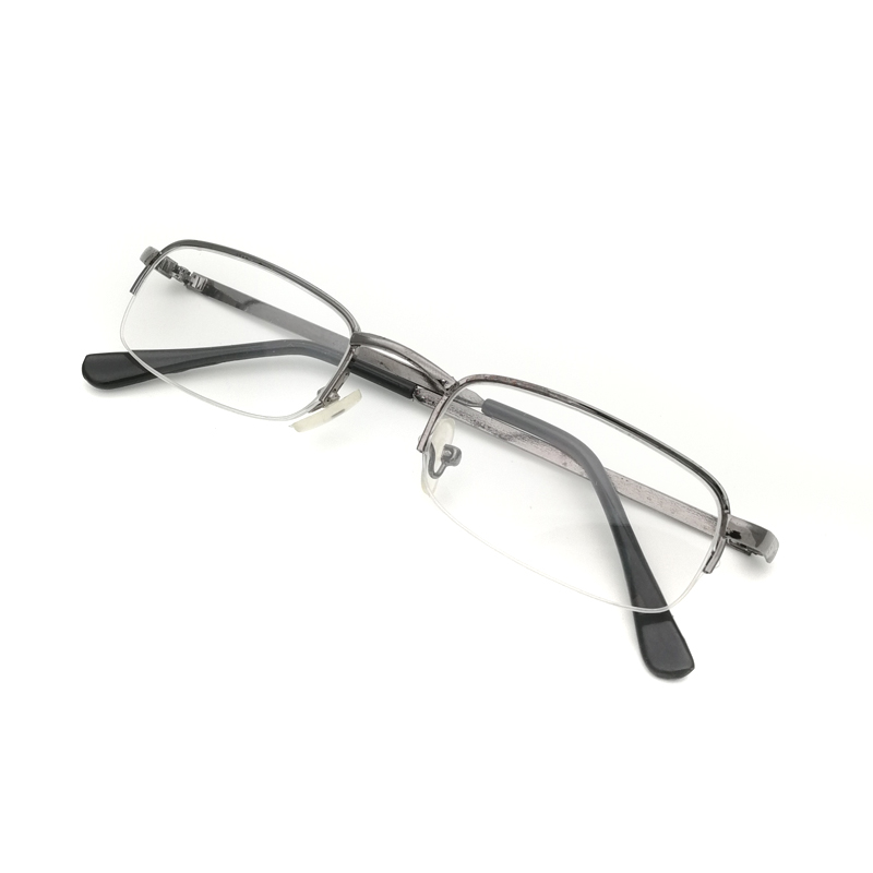 The small square male half-frame hanging silk flat glasses without degrees of windproof sand decorative Sven flat lens lenses are very small