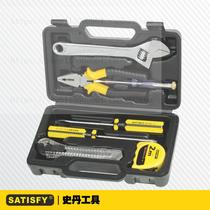 Stan tools 8-piece set of household combination tool wrench pliers screwdriver tape set 360008