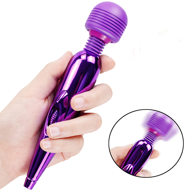 USB charging multi-frequency vibration mechanical electric massage stick round handheld vibrator waterproof cervical lumbar care - Taobao