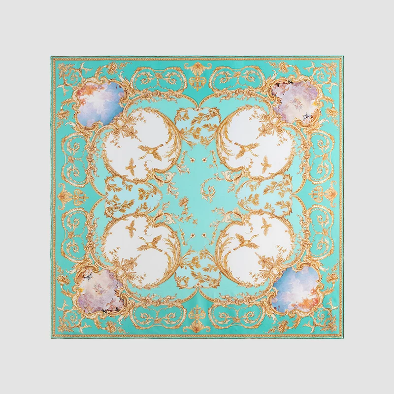 ROYALCOVER/Rocal 100%Silk Lisiling Gorgeous Scarf Autumn and Winter Winter Silk Wet Bruel Palace