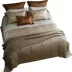 Luo Kafu nhập khẩu dệt may Ý kit lụa jacquard vải denim Fontainebleau - Bộ đồ giường bốn mảnh