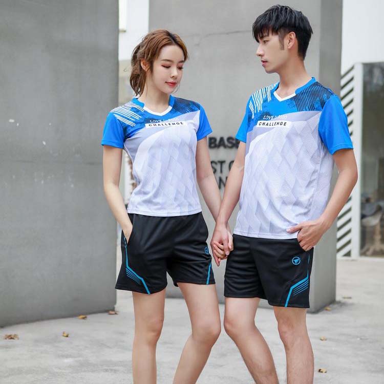 22 new badminton suit sports suit lovers' speed dry and breathable table tennis clothes volleyball team to buy print characters-Taobao