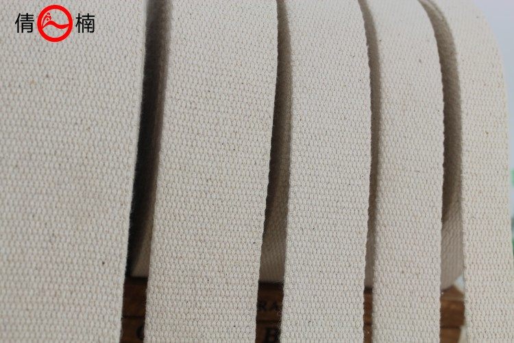 Großhandel 50 meter 20mm/25mm/30mm/40mm/50mm Thick Plain Weben 100% baumwolle Gurtband Band Tasche Straps Gürtel Sling Stoff Gurt beige – Detail 8
