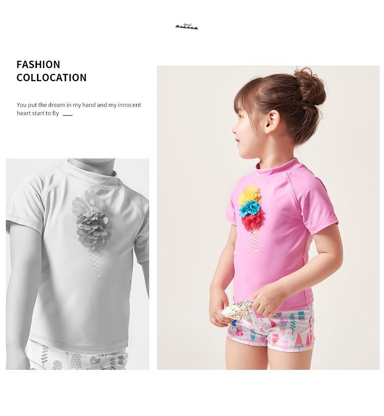 Yizi Children Chia tay áo tắm Cô bé Baby Boxer Đồ bơi Cô gái hoạt hình dễ thương Đồ bơi trẻ em đồ bơi cho be gái 12 tuổi