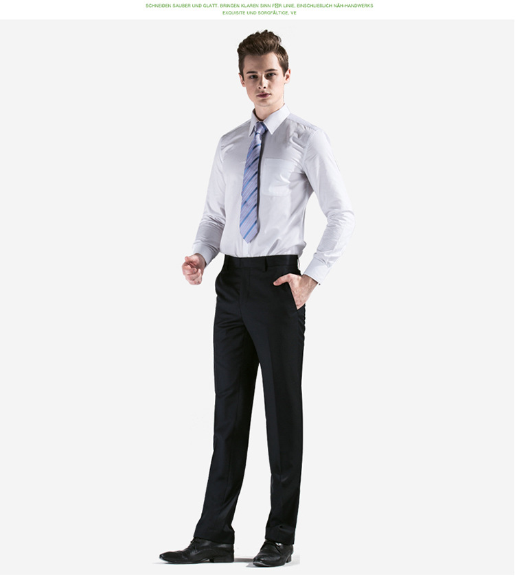 Quần nam G2000 Slim mùa hè Hàn Quốc kinh doanh trang phục nam không đủ khả năng để đốt cháy nếp nhăn tóc không dính quần tây nam đen