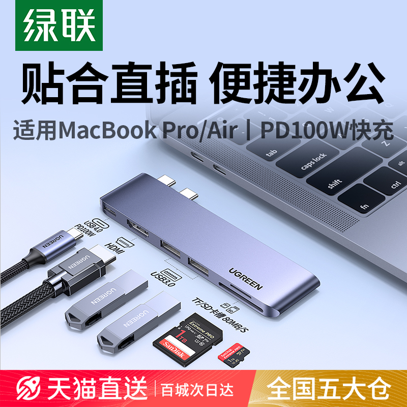 Greenlink 拡張ドック MacBook Air/Pro 対応 Apple コンピュータ アダプタ HDMI アクセサリ M4 Thunderbolt 4/3 コンバータ UAB インターフェース TypeC 直接接続 Mac ノートブック iPad