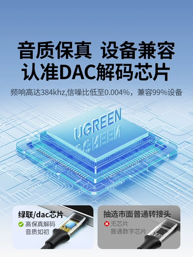 Greenlink для Apple 16/15/14Phone Data Cable Adapter Adapter MFI Certified Type Conversion Furlight в 3,5 мм Audio Cable -Cable с преобразователем круглого отверстия в 3,5 мм