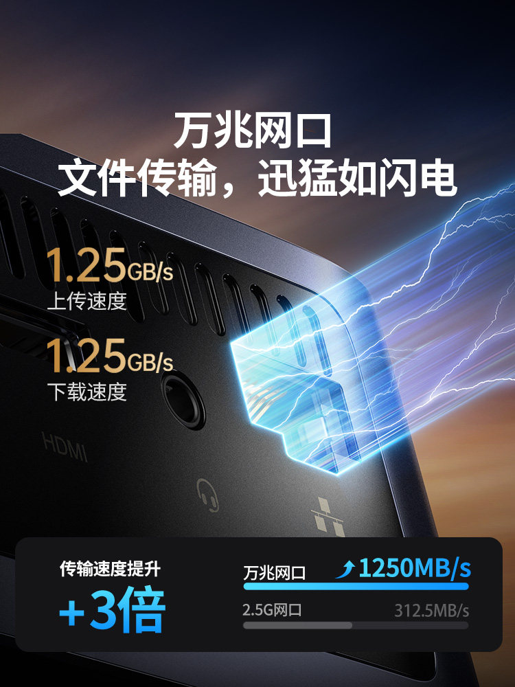 Greenlink Private Cloud Dxp480T Plus Thunderbolt All-Flash M.2 Four-Bay Nas Home Network Storage Server Ai Photo Album 10Gbps Network Port File Synchronization Backup Mobile Phone Tablet Expansion