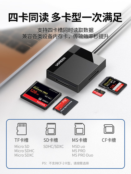녹색 카메라 카드 리더 CF 올인원 SD 카드 리더 MS/TF 내부 스토리지 변환 USB 고속 Apple 16E Canon Sony Sony Typec 휴대 전화 태블릿 CCD 다기능