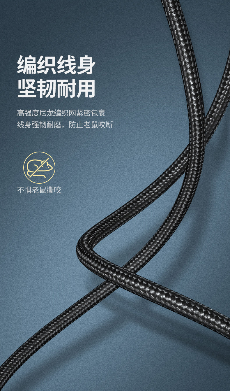 绿联打印机线USB方口编织款