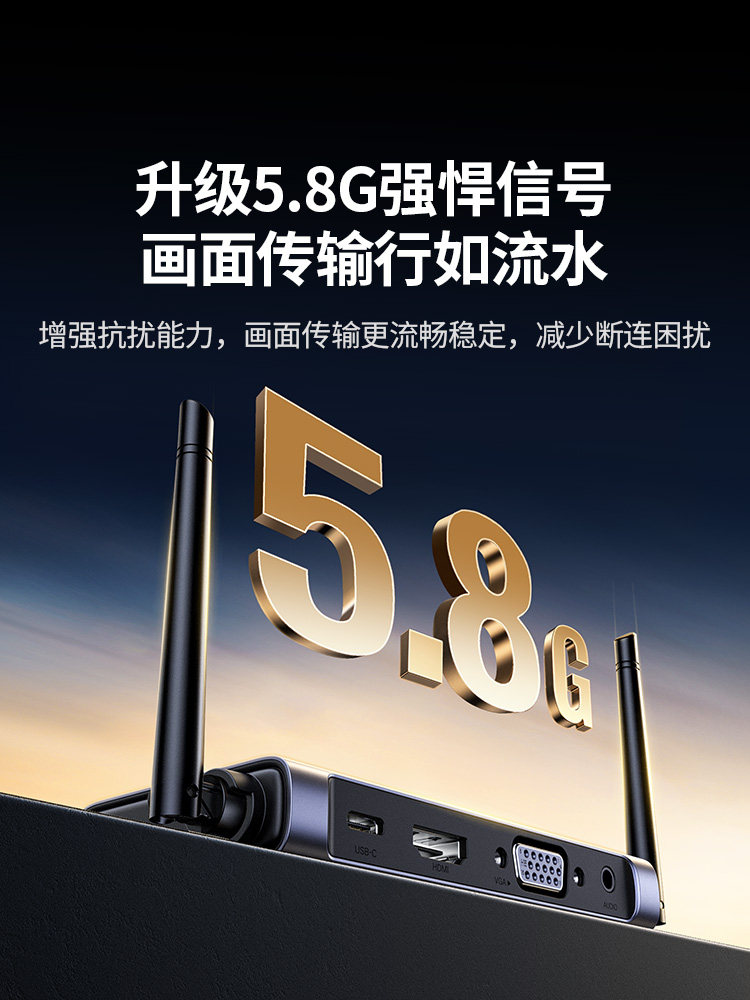 Greenlink Wireless Screen Projector 2025 New Model HDMI Computer Connection to Tv High Definition 4K Conference Transmitter Point-To-Point