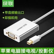 Minidp chuyển sang màu xanh với chuyển đổi vga phù hợp cho Apple máy tính xách tay MacBook Air Microsoft bề mặt máy chiếu pro 1080P HD cáp sét Interface Adaptor - Phụ kiện máy tính xách tay
