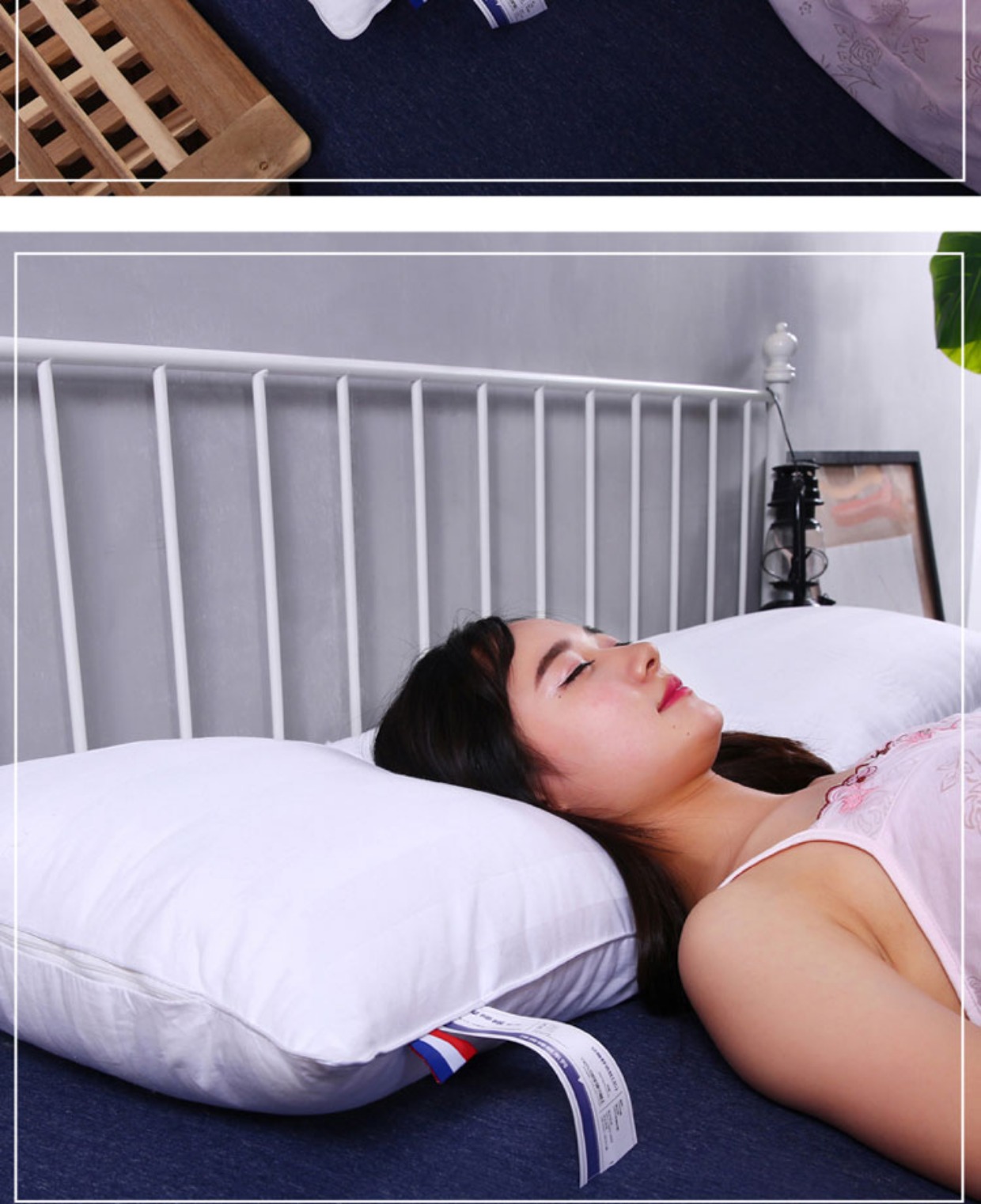Khách sạn năm sao gối gối cổ gối cotton màu tinh khiết đôi đơn nhà dệt mềm đôi bắn - Gối gối chống trào ngược concung