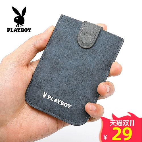 Playboy, мужской ультратонкий маленький картхолдер, карточки для водительских прав, кошелек