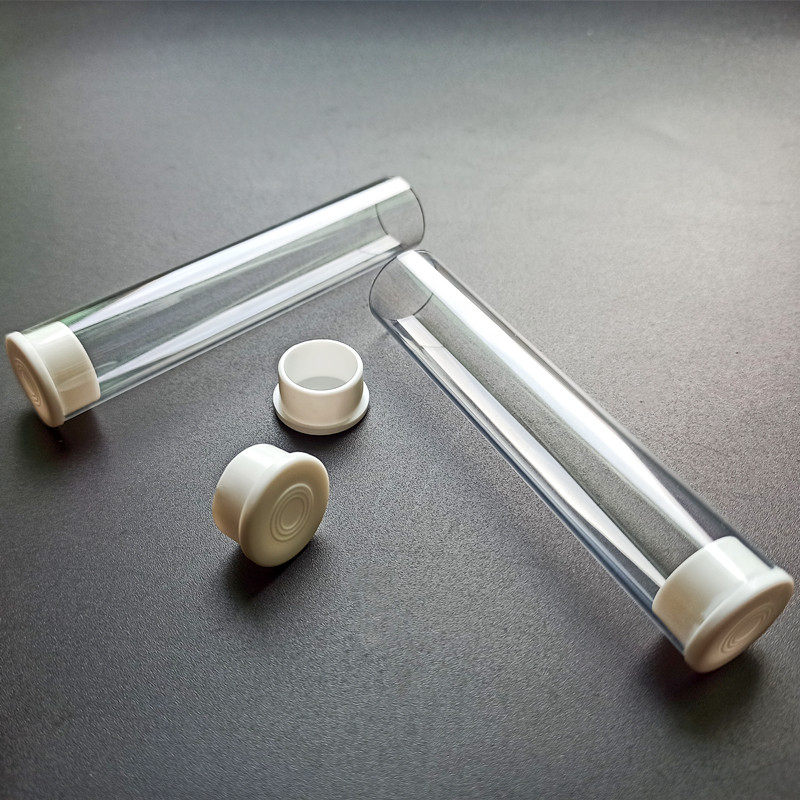Transparent plastic tube with cover product packaging tube PC tube kindergarten wall pipe inner diameter 20mm can be customized