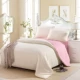 Bộ đồ giường bằng vải cotton bốn mảnh 1,5m1,8 mét trải giường bằng vải lanh ba mảnh giường đôi màu đỏ drap giường everon