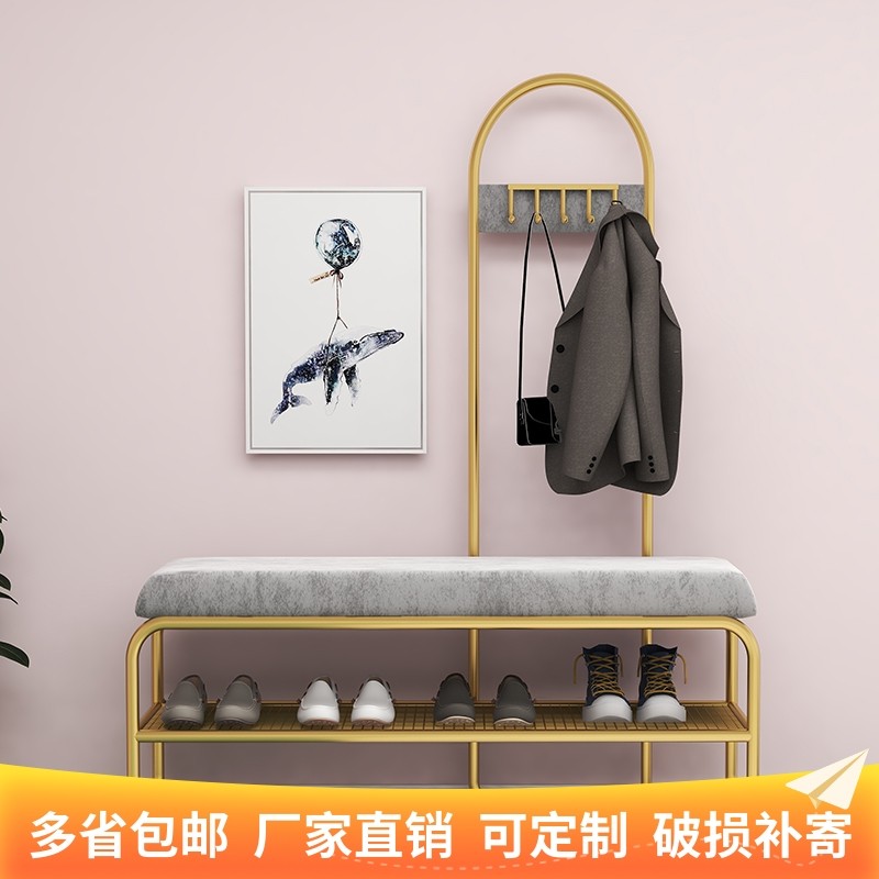 Nordic Entrance Door Changing Shoes Home Doorway Light Lavish Creative Can Sitting Shoes Cabinet Hanging Clothes Hanger Integrated Shoe Rack Clothes Hanger Shoes Cabinet