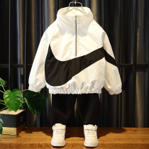 Childrens clothing boys spring and autumn clothing set 2021 New handsome baby Autumn Korean version of foreign atmosphere tide Net Red fashion