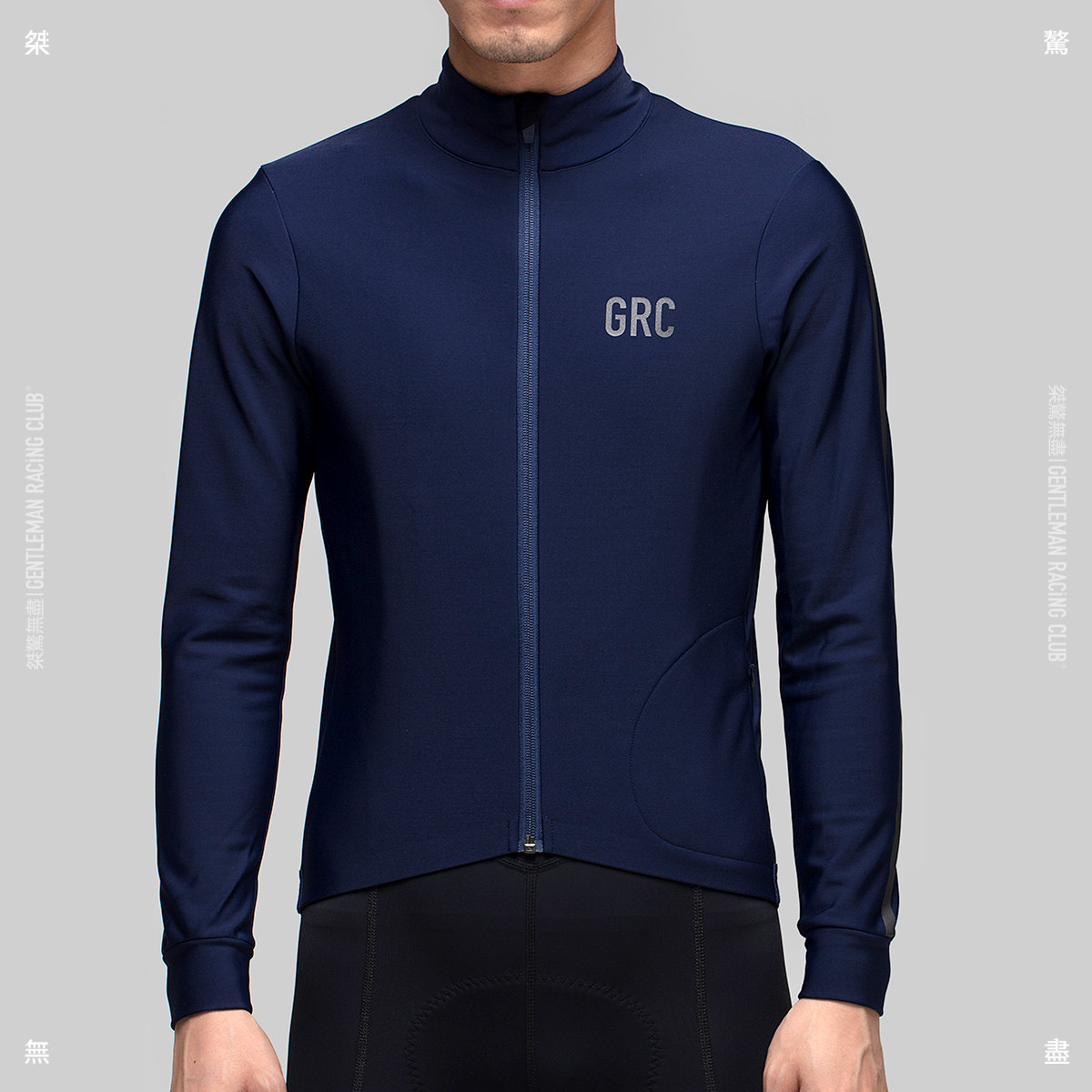 GRC rebellious riding suit NAVY Blue Tibet Qinghai and Winter Catching Velvet Warm Highway cycling suit for male bicycle