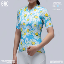 GRC new womens oil painting Daisy spring and summer road bike cycling clothing short sleeve jacket