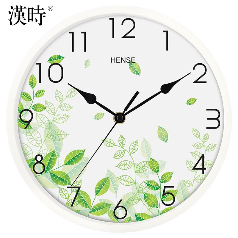 Hanshi Creative wall Clock 10 inch living room clock wall clock Clock hanging watch Quartz clock Round fashion digital HW87