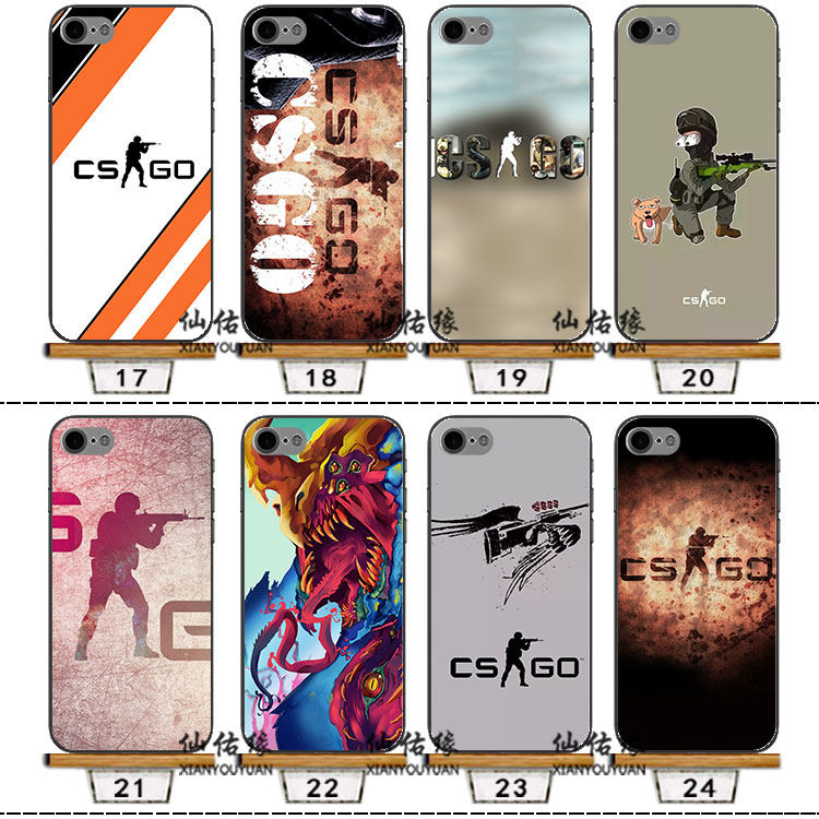 For Apple 8plus mobile phone protective case 8 soft silicone cartoon iphone7 glass csgo anti-terrorism elite 6s5se7p