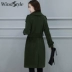 Áo khoác len nữ mùa thu đông 2018 phiên bản mới của Hàn Quốc của chiếc áo khoác len nữ thời trang tự trồng trong chiếc áo dài của thủy triều - Trung bình và dài Coat áo khoác nữ hàng hiệu Trung bình và dài Coat