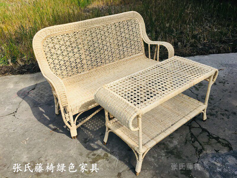 Zhang's rattan chair rattan furniture by hand trio of bamboo rattan chairs casual cool sofas indoor rattan webbed red sofa