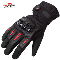 Motorcycle thickened velvet warm winter gloves Waterproof and cold-proof knight motorcycle windproof and fallproof touch screen full finger