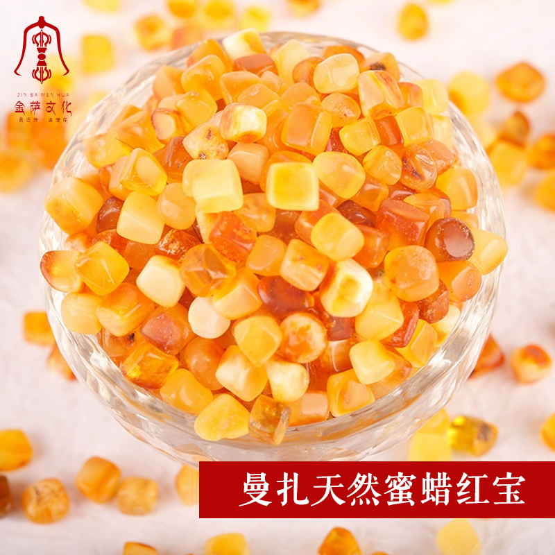 Jinsha Culture Premium Manza Gemstones Natural Raw Russian Material Amber Crystals for Manza Offering