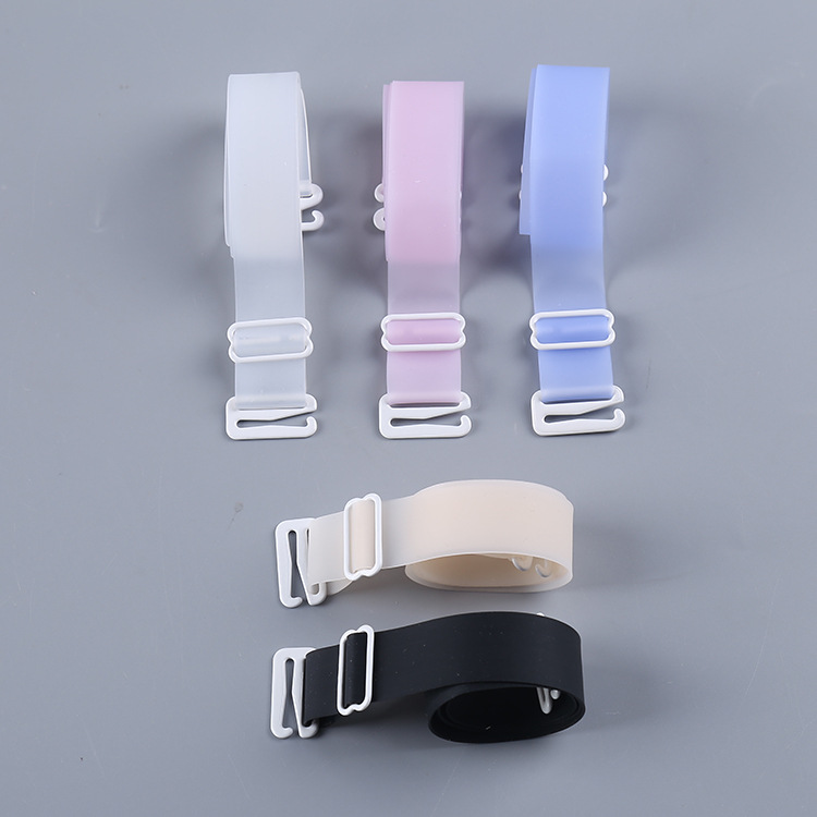 Đồ lót silicon trong suốt dây đeo vai Hàn Quốc dây đeo vai bra dây đeo 1.8CM mở rộng đồ lót vô hình vành đai dây đeo áo ngực dây áo quai trong