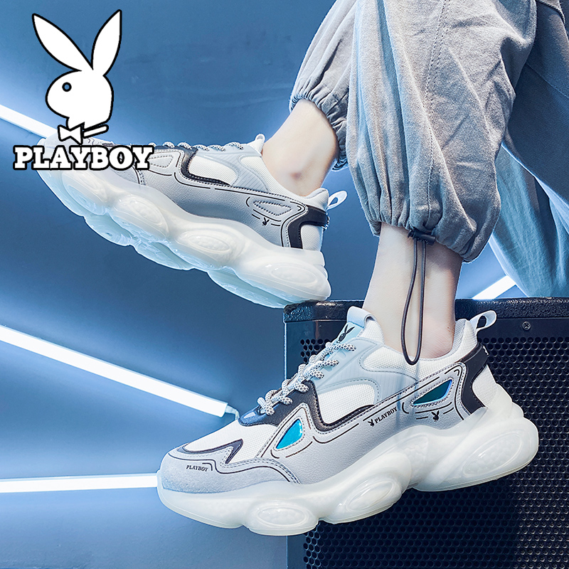 Floral Playboy men's shoes 2022 Summer new sports casual shoes students thick bottom design Old daddy shoe surges heightening