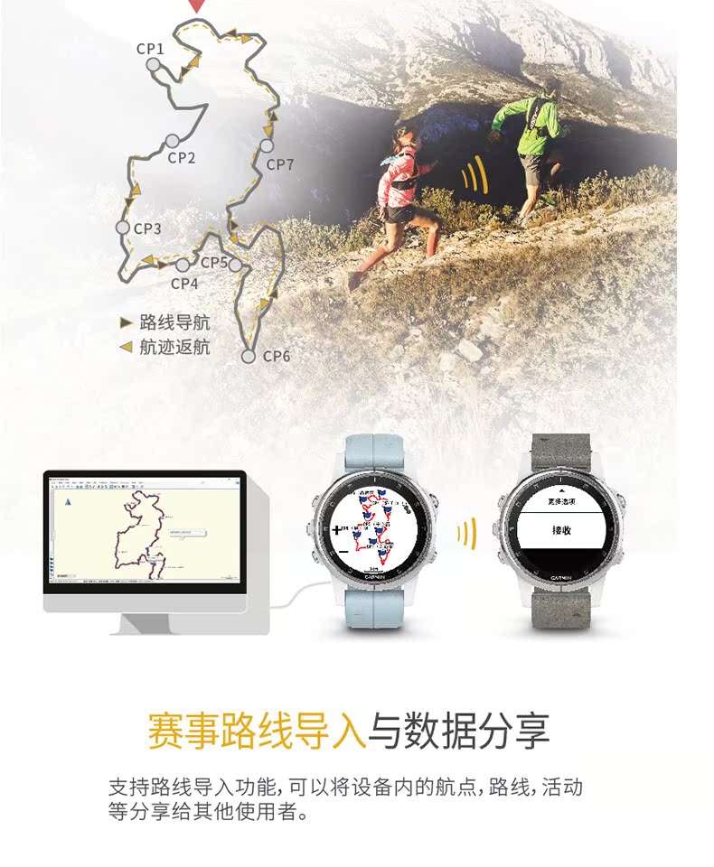 Núi ngoài trời Garmin Garmin fenix 5SPlus Âm nhạc thể thao Thời trang Thanh toán Quang điện tim - Giao tiếp / Điều hướng / Đồng hồ ngoài trời đồng hồ sunrise nữ