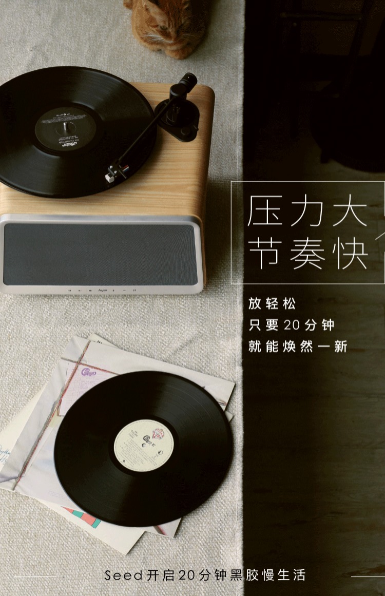 máy phát nhạc đĩa than tiếng anh 嘿 Âm nhạc Vinyl HYM-Seed Walnut Color Vinyl không dây Bluetooth WIFi Âm thanh Retro dau dia than
