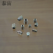 Furniture trapezoid non-hole with spiked nut cap zinc alloy office wardrobe table link locking internal and external teeth