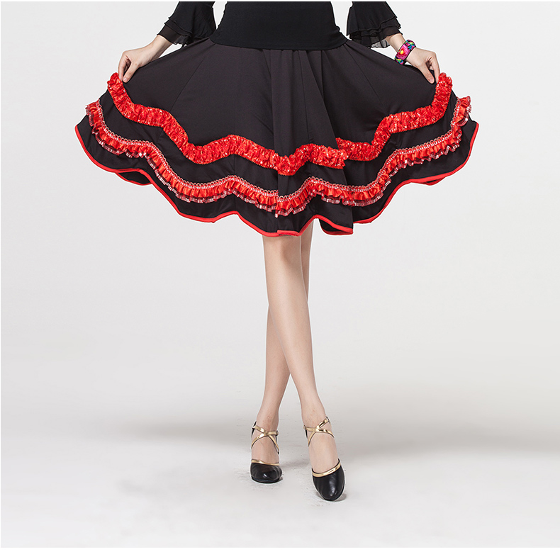 千千舞灵广场舞服装舞蹈裙子半身裙大摆裙子长