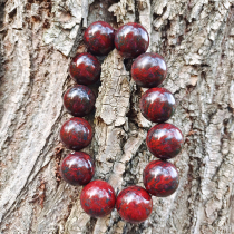 Natural Meteorites Red Iddin Hand Strings Bracelet Original Stone Round Pearl Loose Beads Mens Jade Literature Play Personality Barmy Collection