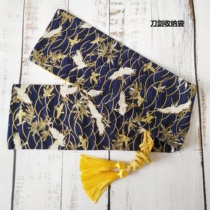 Kendo Juhedo bamboo sword bag wooden knife bag cotton cloth exquisite Taiji sword set calligraphy and painting animation knife storage bag pure cotton type