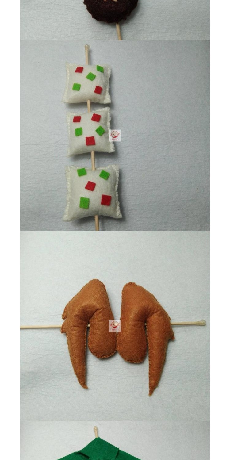 Handmade hoàn thành không dệt thịt nướng xiên nồi lẩu khoai tây cay mẫu giáo mô phỏng thực phẩm nhà đồ chơi bé búp bê
