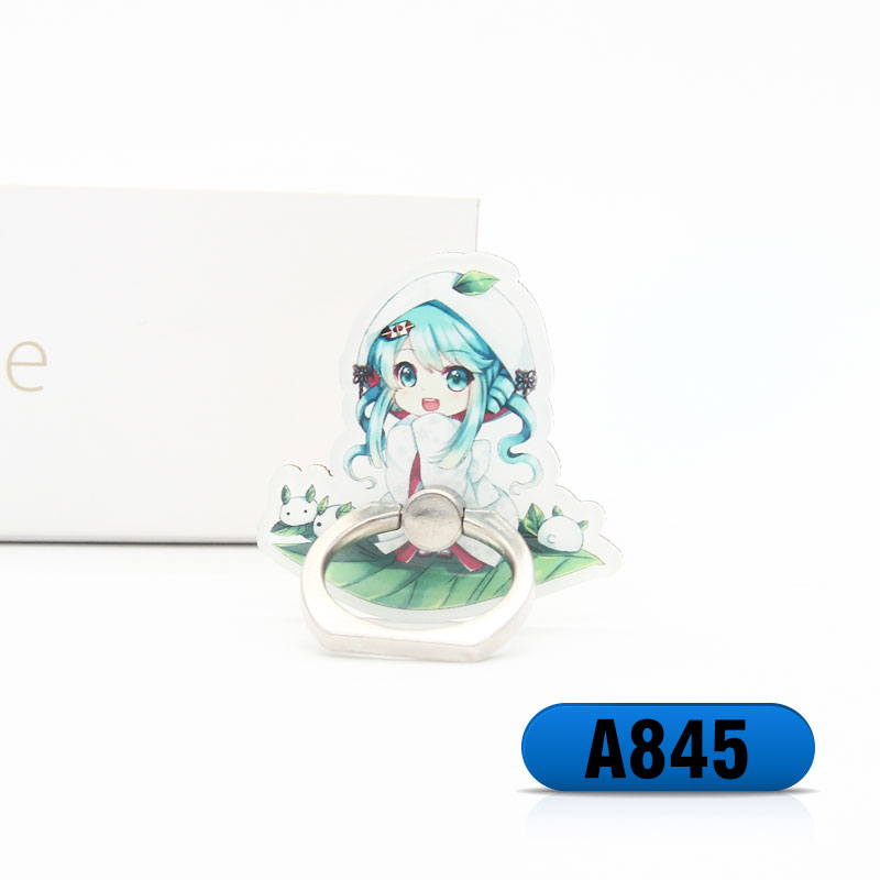 Nhẫn khóa điện thoại di động vỏ khung hoạt hình hoạt hình Hatsune tương lai vật liệu khô chị nhỏ chôn vòng khung nhà máy bán hàng trực tiếp - Nhẫn nhẫn lông voi nam