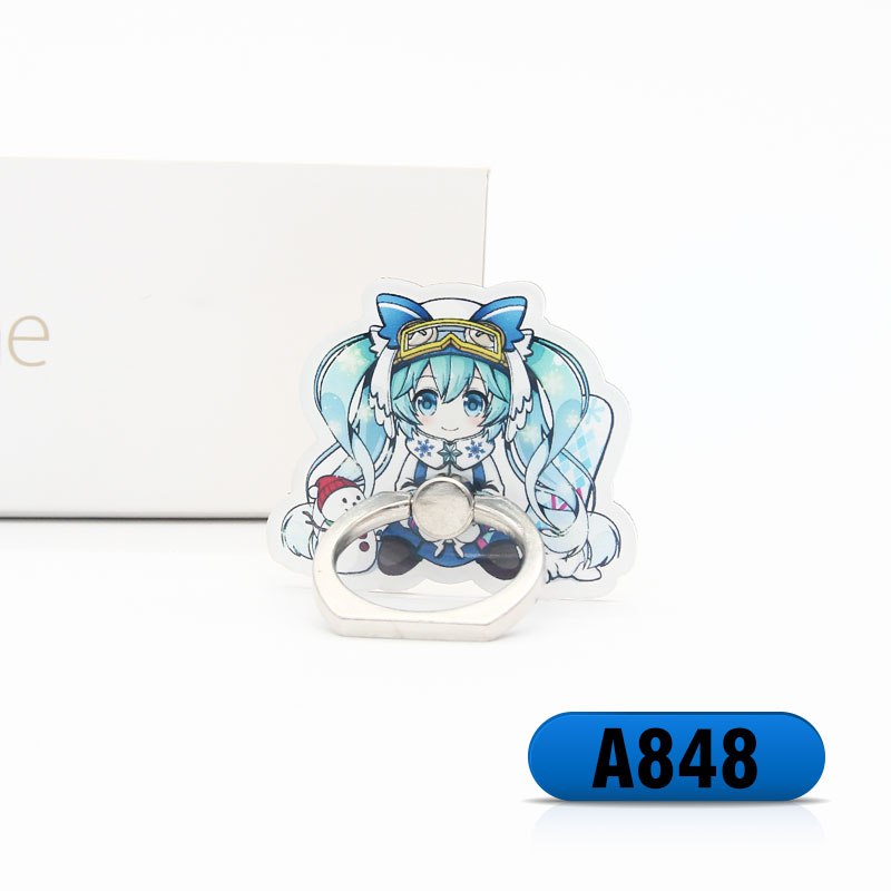Nhẫn khóa điện thoại di động vỏ khung hoạt hình hoạt hình Hatsune tương lai vật liệu khô chị nhỏ chôn vòng khung nhà máy bán hàng trực tiếp - Nhẫn nhẫn lông voi nam