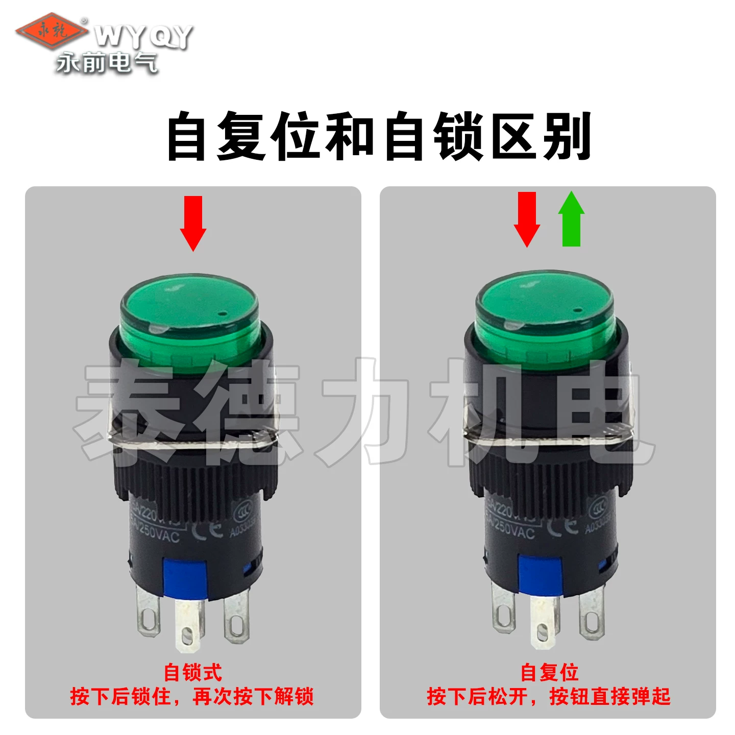 永前电气 Round button, switch key, 16mm
