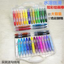 24 color 36 color silky colorful stick washable water soluble oil painting stick children rotating crayon safe and non-toxic
