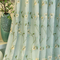 Jiayou American modern style pastoral fresh curtain Bedroom living room floor shading custom curtain fabric finished product