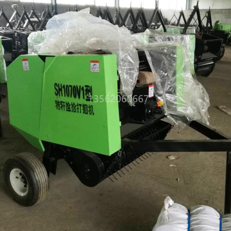 Fully automatic crushed corn straw pick-up round baler bale packer pasture wheat straw baler tractor spot